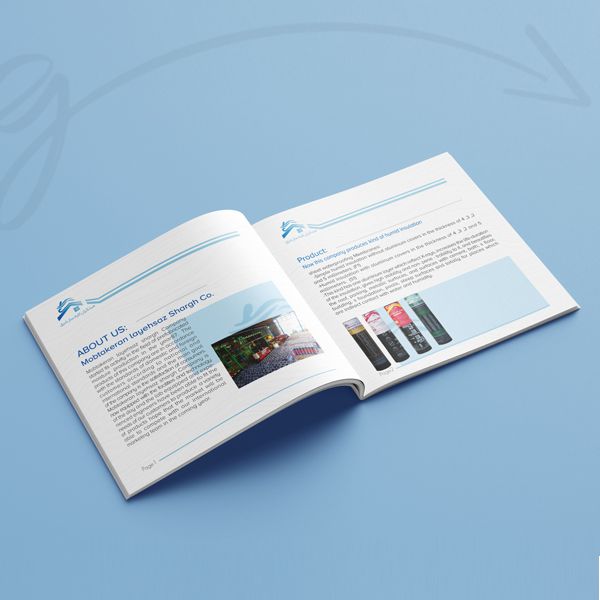 طراحی کاتالوگ ایزوگام شرکت مبتکران لایه ساز