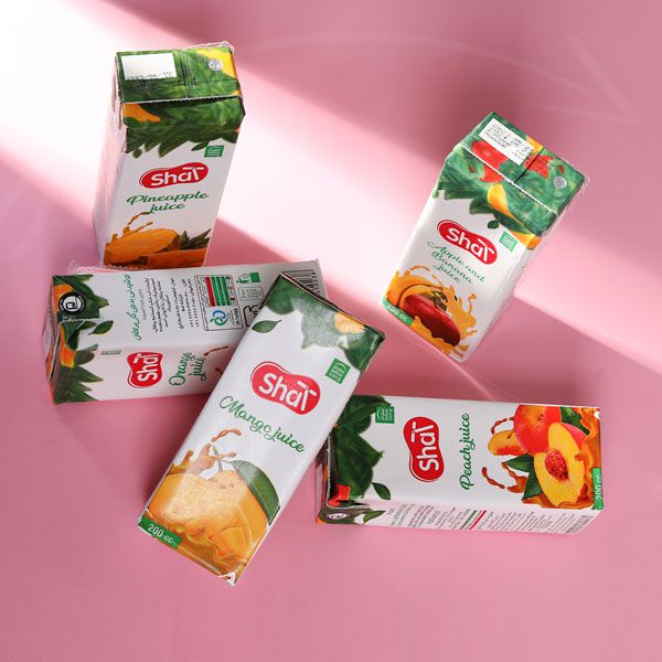 طراحی بسته بندی آبمیوه‌های تتراپک شَط