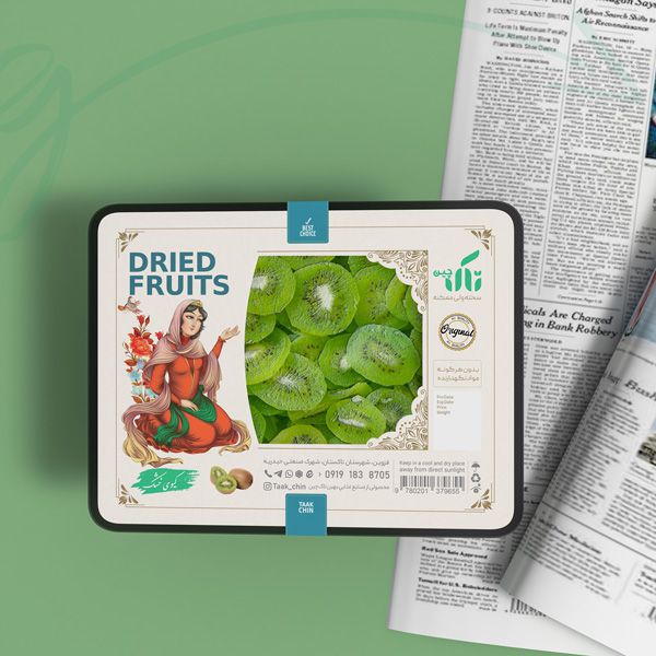 طراحی بسته بندی میوه خشک تاک چین