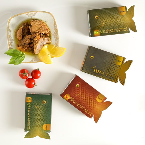 طراحی خلاقانه بسته بندی تن ماهی سلمان