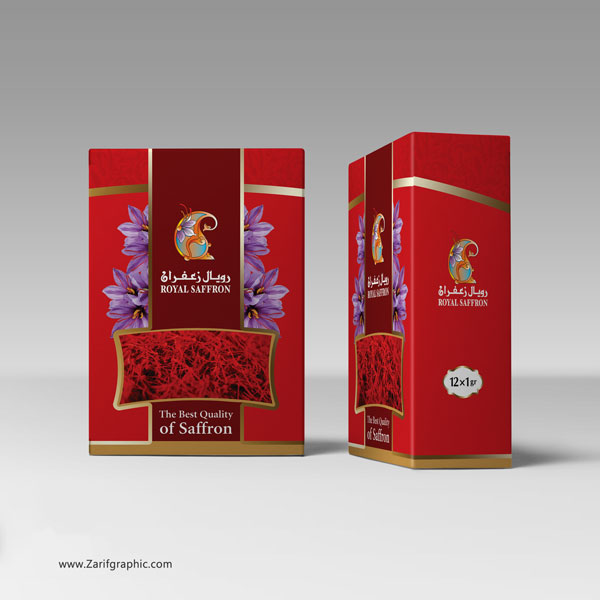 طراحی بسته بندی رویال زعفران عمان