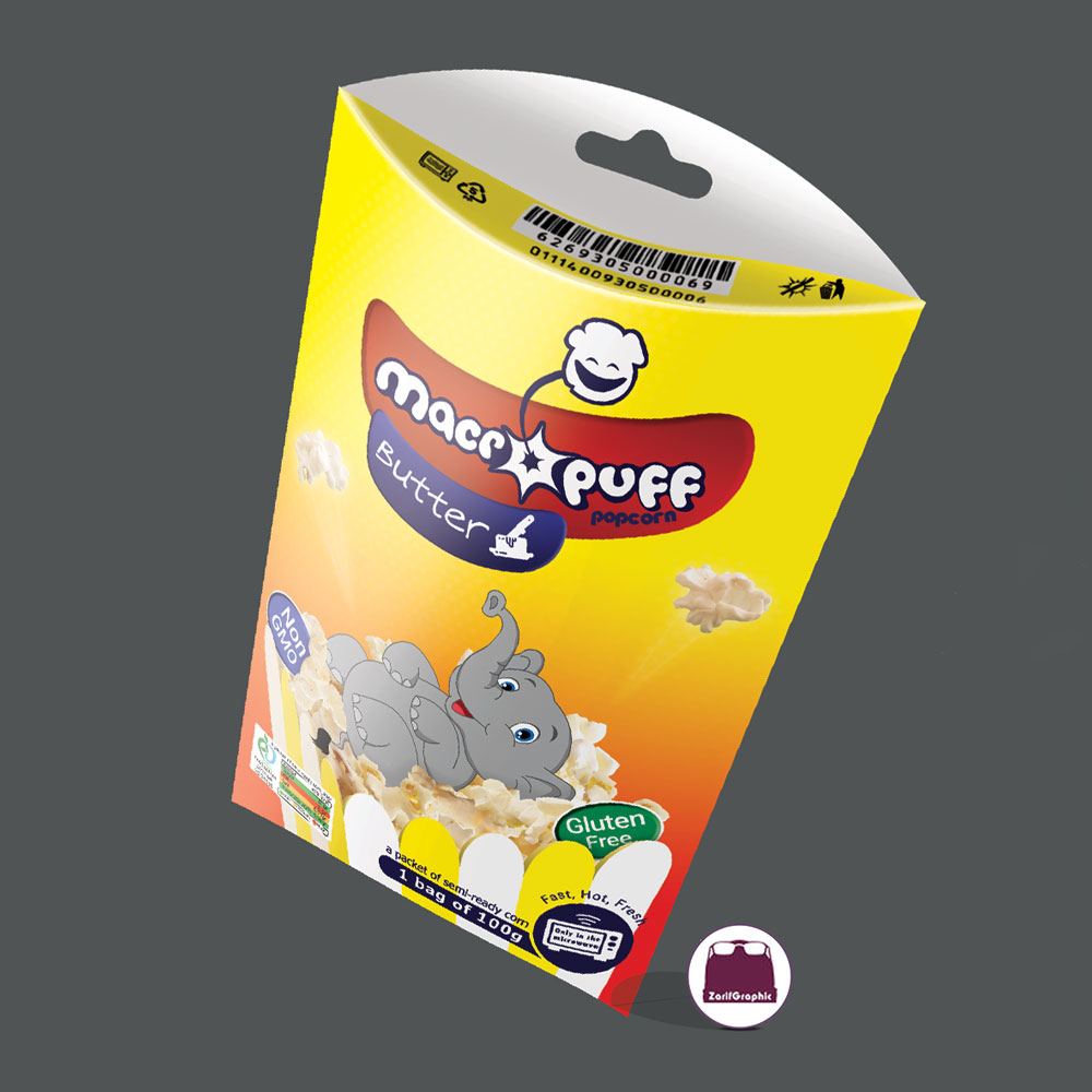 طراحی بسته بندی تک عددی ماکروپف