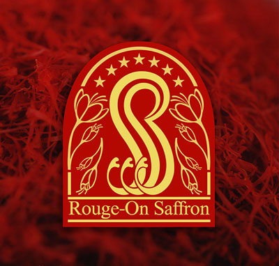 Innovative Design of Rouge-On Saffron Co. Logo