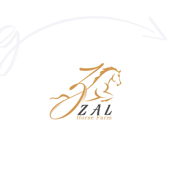 طراحی لوگو مزرعه پرورش اسب زال