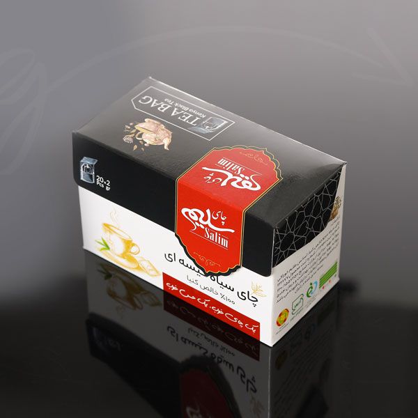 طراحی بسته بندی چای کیسهای سلیم