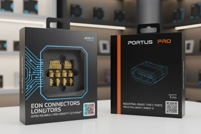 طراحی بسته بندی کنکتورها و پورت‌های باکیفیت