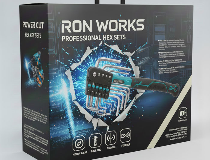 طراحی بسته بندی ست آچار آلن