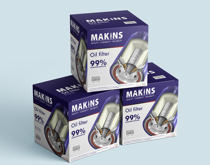 طراحی بسته بندی فیلتر روغن