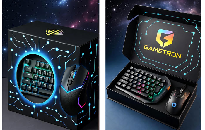 طراحی بسته بندی کیبورد و کیس کامیپوتر