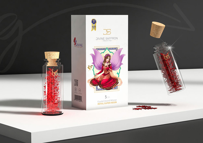 طراحی بسته بندی زعفران تک
