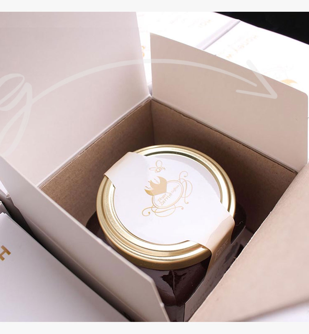 طراحی تخصصی بسته بندی جعبه کارتن عسل تجاری